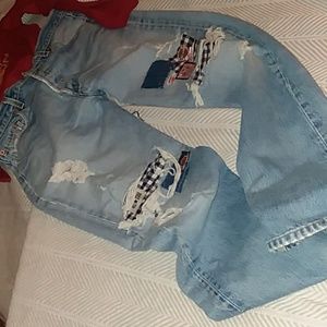 Super Patch Button Fly Levis